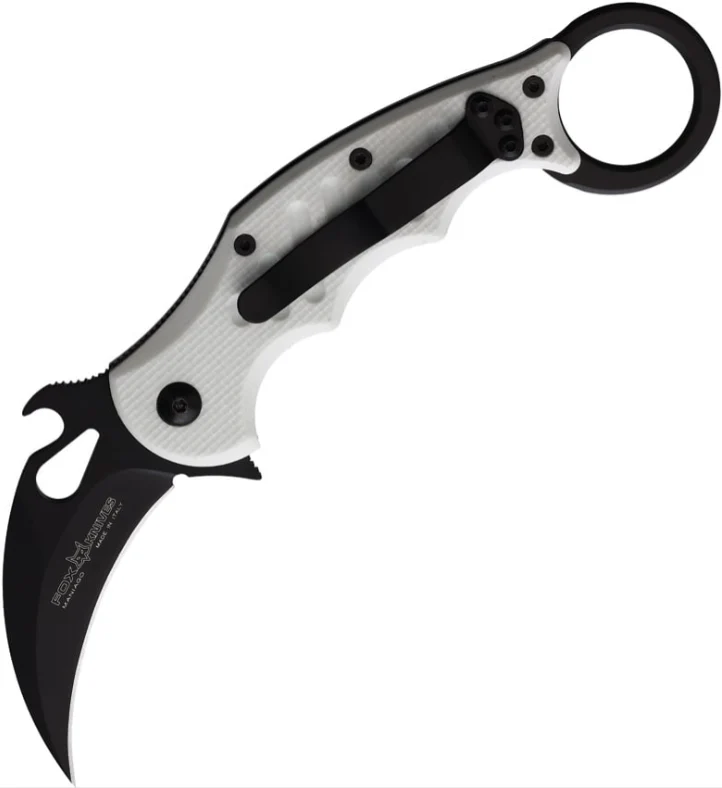 Fox 599 White G10 Folding Karambit - Emerson Wave