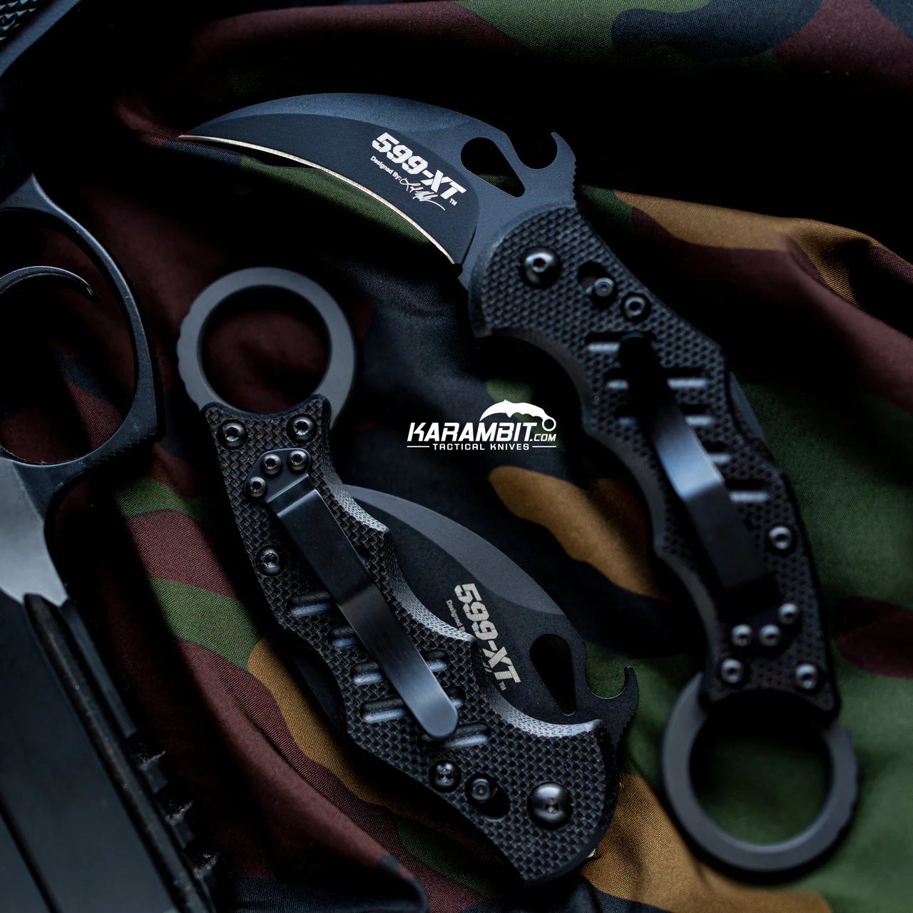 Fox 599XT G10 Black Folding Karambit - Emerson Wave
