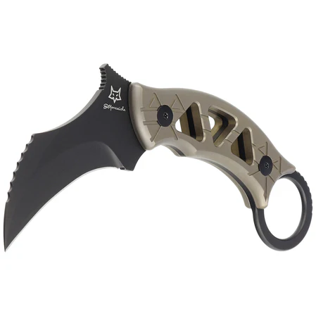 Fox 803 TiPVD Marcaida M390 Titanium Fixed Karambit - Emerson Wave - Image 3