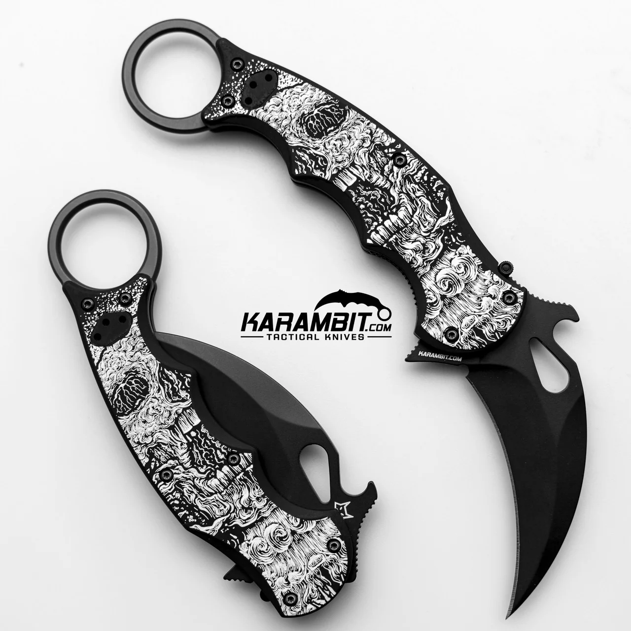 Fox EVO Karambit Handle Set - Death Cloud - Image 2