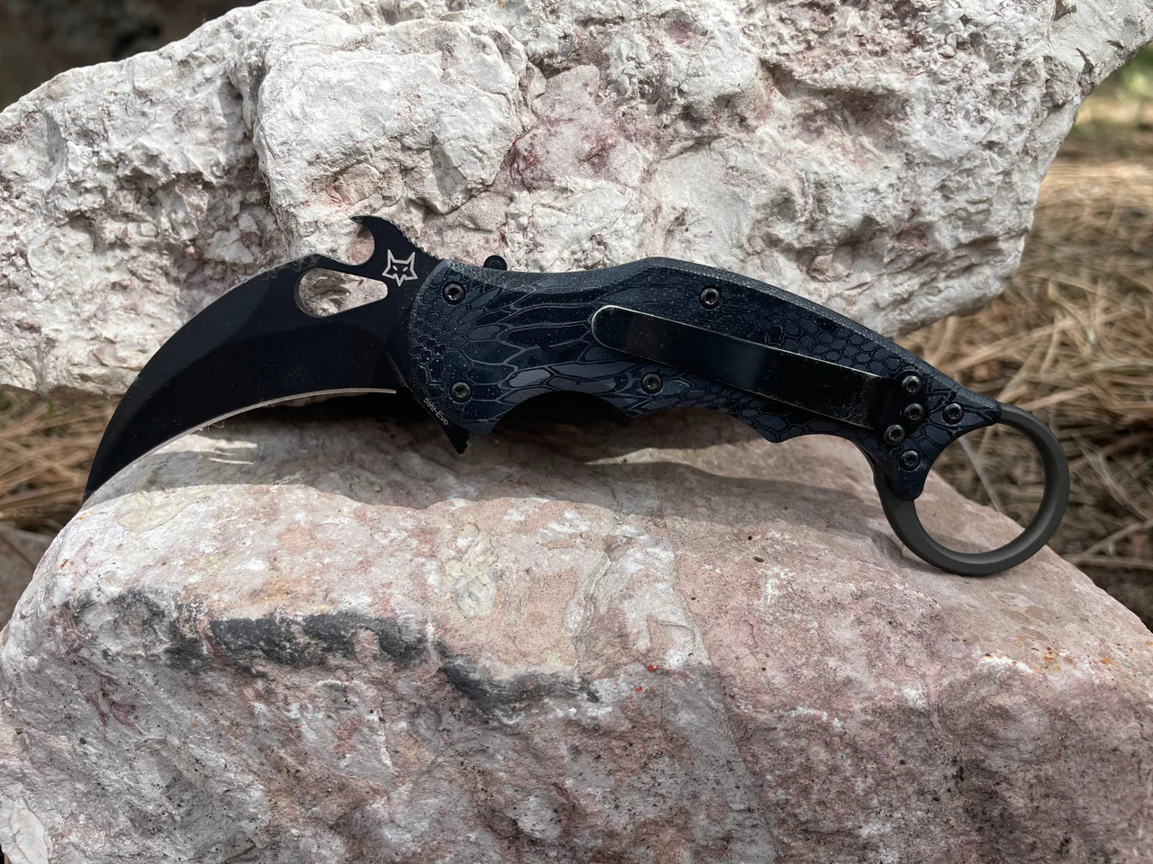 Karambit.com Fox EVO WORN Karambit Handle Set - Kryptek - Image 5