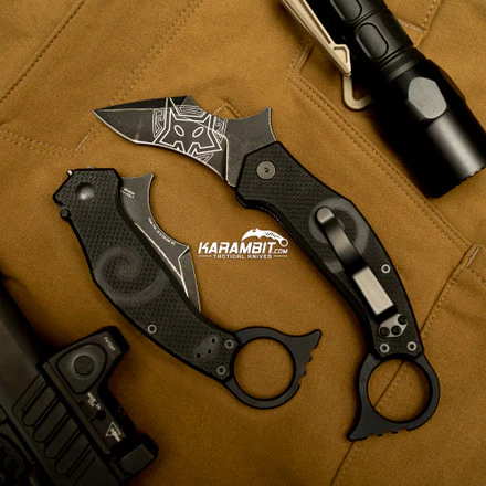 Fox Wihongi Black G10 Folding LAWKS Karambit - Emerson Wave - Image 3