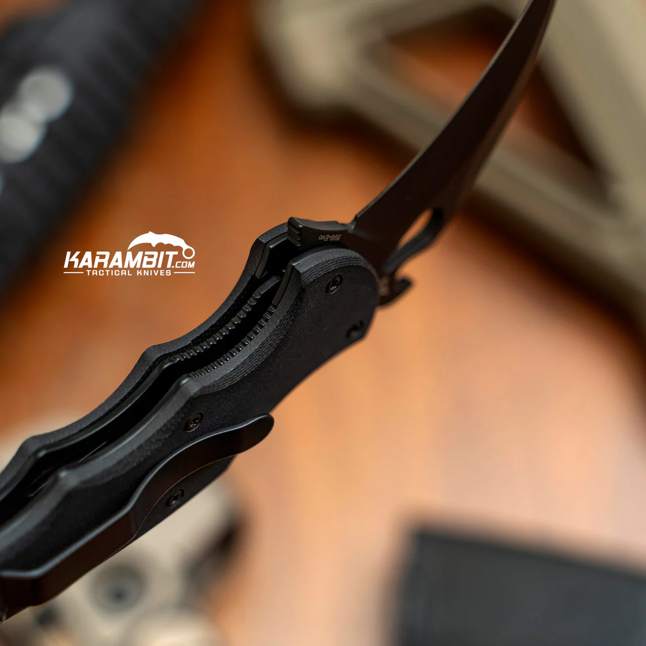 Karambit.com Fox 599 EVO Black Aluminum Folding Karambit - LAWKS - Image 4