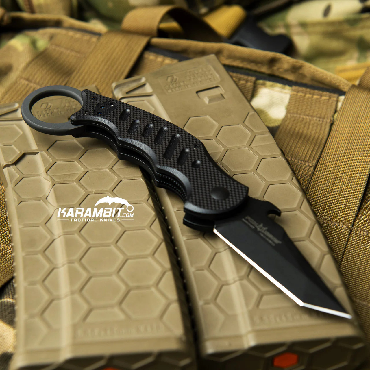 Fox 597 Dart Black G10 Folding Karambit - Emerson Wave - Image 3