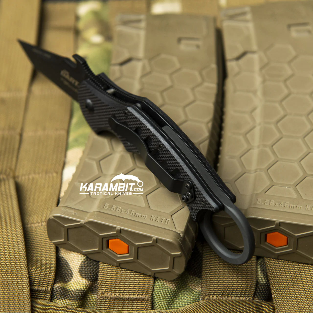 Fox 597 Dart Black G10 Folding Karambit - Emerson Wave - Image 5