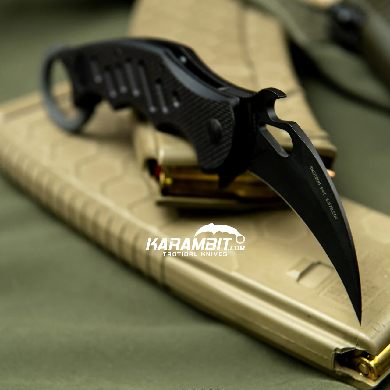 Fox 599 Black G10 Folding Karambit - Emerson Wave - Image 4