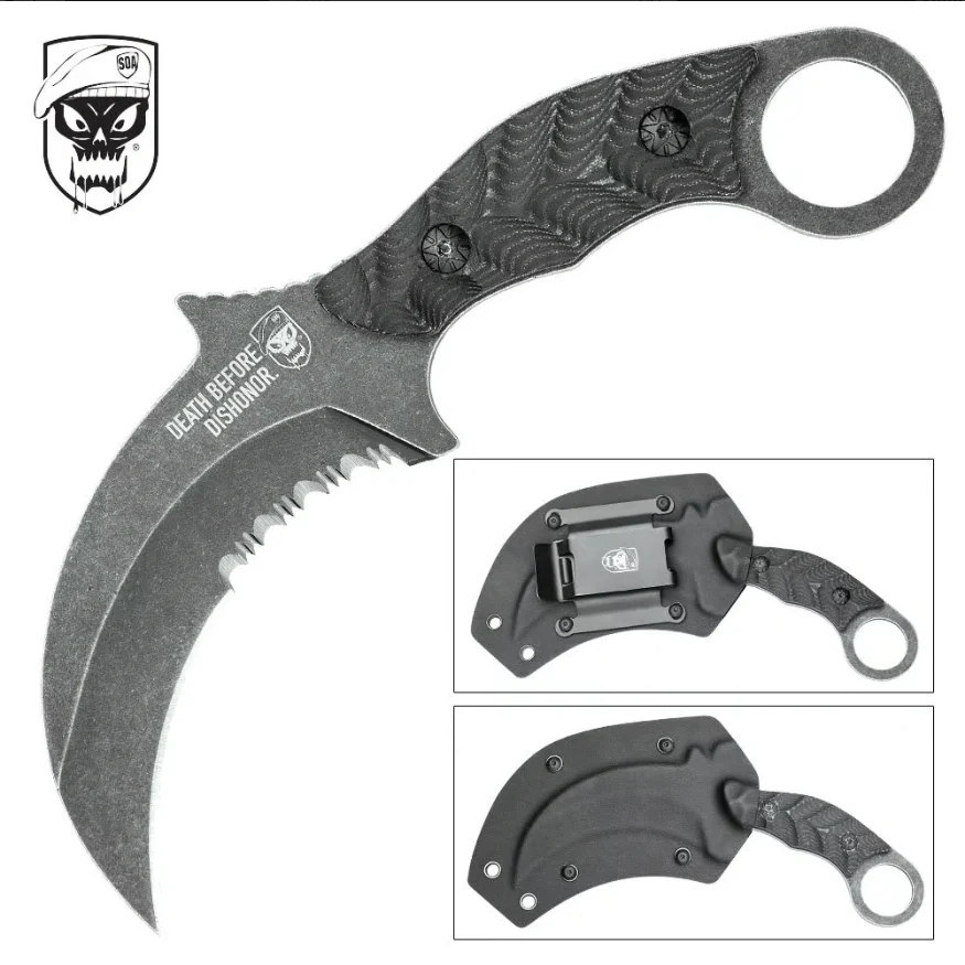 Death Before Dishonor Micarta Karambit - Image 4