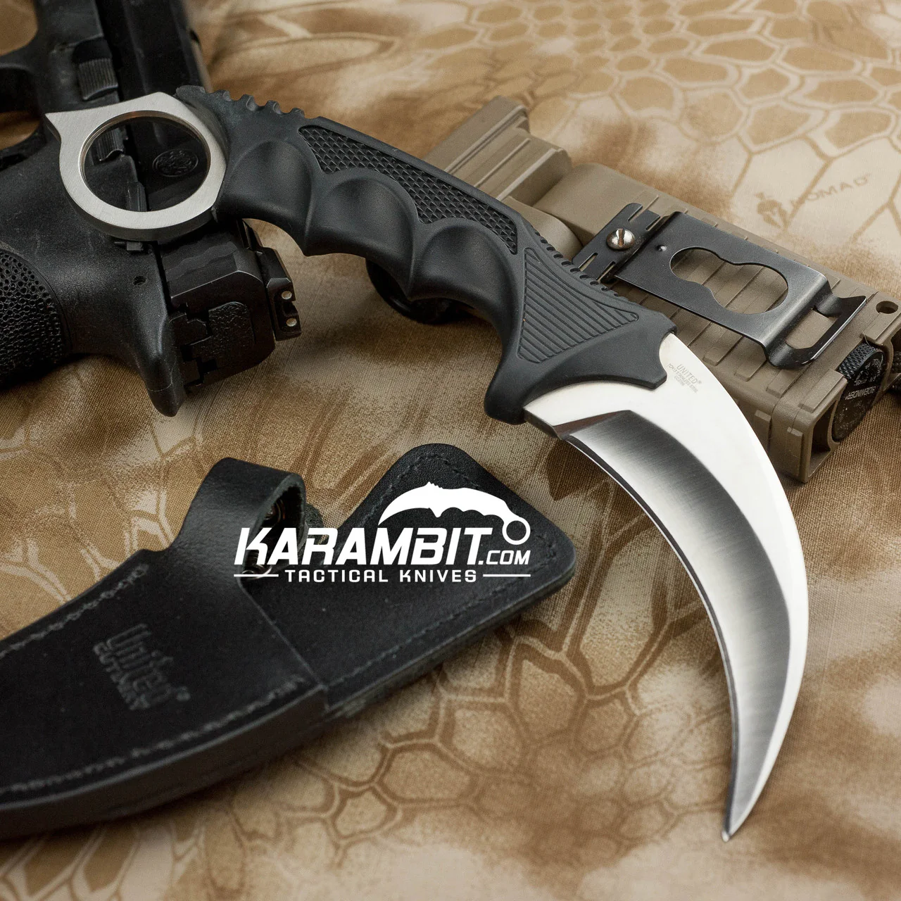 Honshu Silver Karambit w/Boot Sheath - Image 3